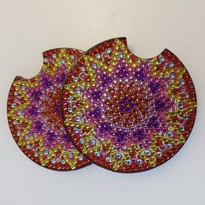 Car cup coaster starburst